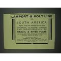 1949 Lamport & Holt Line Cruise Ad - Lamport & Holt Line to South America