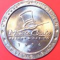 Monte Carlo. $1 Casino Token. Las Vegas, NV. J77.