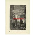 French Interior, Au Coin De Feu, Book Illustrat...