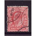 GREAT BRITAIN 1902 SG 219 1d SCARLET FINE USED #3