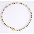 Anklet #003 gold plate + clear rainbow glass be...