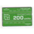 PHONE CARD - BT - 200 UNITS WHITE PRINT