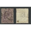 GB 1902 - 11 KEV11 6d Purple Perfins K Wmk 49.(...