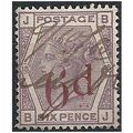 1883 SG162 6d on 6d Lilac Very Fine Used Fiscal...
