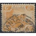 Federated Malay States 1919 SG40 6c Orange Fine...