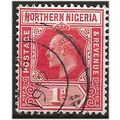 Northern Nigeria 1910 SG29 1d Carmine Fine.Used...
