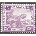 Federated Malay States 1929 SG70 25c Purple & B...