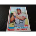 1982 Topps Card # 112A Billy Sample Excellent-M...