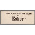 LONDON & SOUTH WESTERN RAILWAY LUGGAGE LABEL - ...