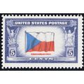 910a, Mint NH 5¢ Double Impression of Czechoslo...