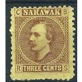 Sarawak 1871 SG2 3c Brown/Yellow Mounted Mint ....