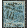 Antigua 1882 4d Blue wmk Crown CA SG23 FU