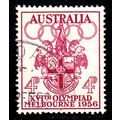 Australia 1956 Olympic Games 4d Used Stamp. Sport