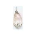 Quartz Crystal Stainless Steel Wire Wrap Gemsto...