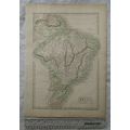 1850 Black's steel engraved map Brazil
