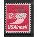 USA 1973 AIR 13c WINGED LETTER SG A1424 FINE US...