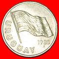 CHILE: URUGUAY ★ 5 NEW PESOS 1980! SUN WITH FAC...