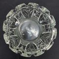 Vintage Clear Heavy Pressed Carnival Glass Asht...