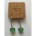 EARRINGS - GREEN HEART