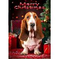 BASSET HOUND CHRISTMAS CARD AS IT IS OR PERSONA...