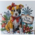 Handmade Diamond Art Christmas Card with Boxer ...