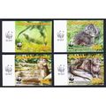 Ivory Coast WWF Speckle-throated Otter 4v Imper...
