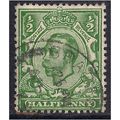 GB 1911 - 24 KGV 1/2d Green stamp Wmk 100 (153)