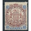 Rhodesia 1896 SG31 3d Chocolate & Ultramarine M...