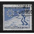 CHILE 1965 WORLD SKIING 20c BLUE SKIER CROSSING...