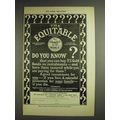 1904 The Equitable Life Assurance Ad - Do You K...