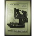 1922 Betts Machine Tools Ad - Slotters