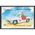 Grenada 1993 Centenary Benz Motor Car $4 Multic...