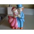 Ceramic planter couple dancing/hugging very cute