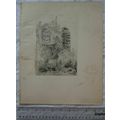 1905 illustration Rheims Cathedral under Repair...