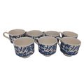Blue Willow vintage Churchill England 3" tea mu...