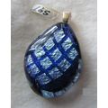 Dichroic Fused Glass Pendant with silver bail, ...