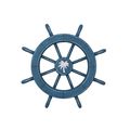 Rustic All Light Blue Decorative Ship Wheel Wit...