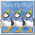 Emma Ball Dancing Puffins Xmas Cards Pack of 6 ...