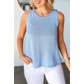 Beau Blue Horizontal Ribbing Patchwork Swing Sw...