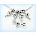 5 Pcs Jewellery Making Craft Silver Tone Dolphi...