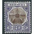 Bermuda 1908 SG34 1/4d Brown & Violet Mounted M...