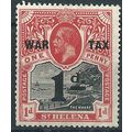 St Helena 1919 SG88 1d + 1d Black & Carmine-Red...