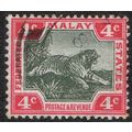 Federated Malay States 1904 4c Grey and Scarlet wmk MCrown CA SG36 FU