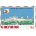 GRENADA, SEA, S.S. Geestland, blue 1976, ½c, #2