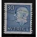 SWEDEN 1951 KING GUSTAV VI ADOLF 30 ORE BLUE WI...