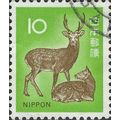JAPAN, MAMMAL, Sika Deer, Cervus nippon, green ...
