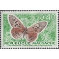 MADAGASCAR, BUTTERFLY, Acraea hova, green 1960, 40c