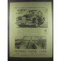 1954 Humber Super Snipe Car Ad - The car that surrounds you in luxury