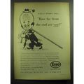 1945 Esso Oil Ad - Will U. Worry asks.. How far from the end are you?