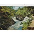 Falls of Leny Callander Valentines Postcard unu...